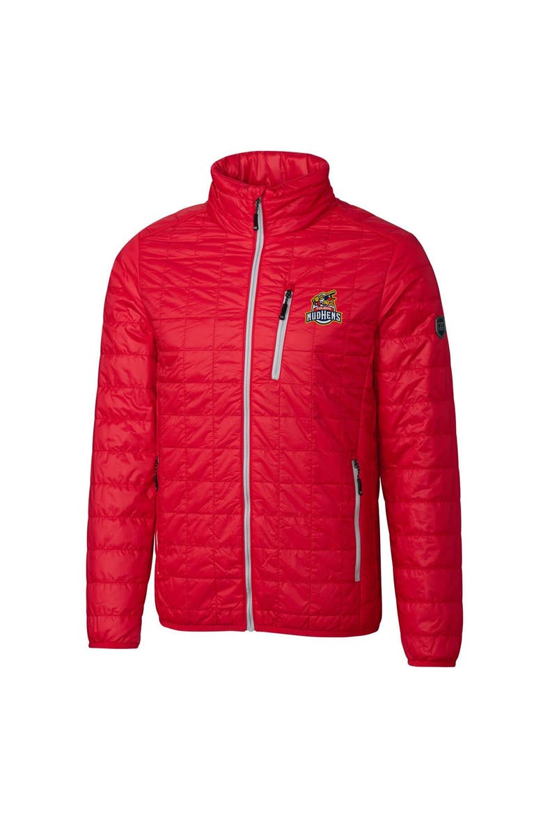 Cutter & Buck Men's Cutter & Buck Red Toledo Mud Hens Rainier PrimaLoft Big & Tall Eco Insulated Full-Zip Puffer Jacket, Alternate, color, 