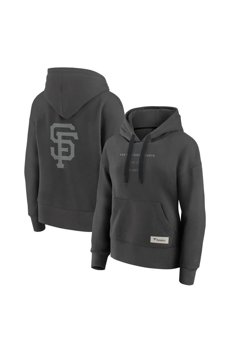 FANATICS Women's Fanatics Charcoal San Francisco Giants Elements Future Ground Subtle Tonal Pullover Hoodie, Main, color, Charcoal