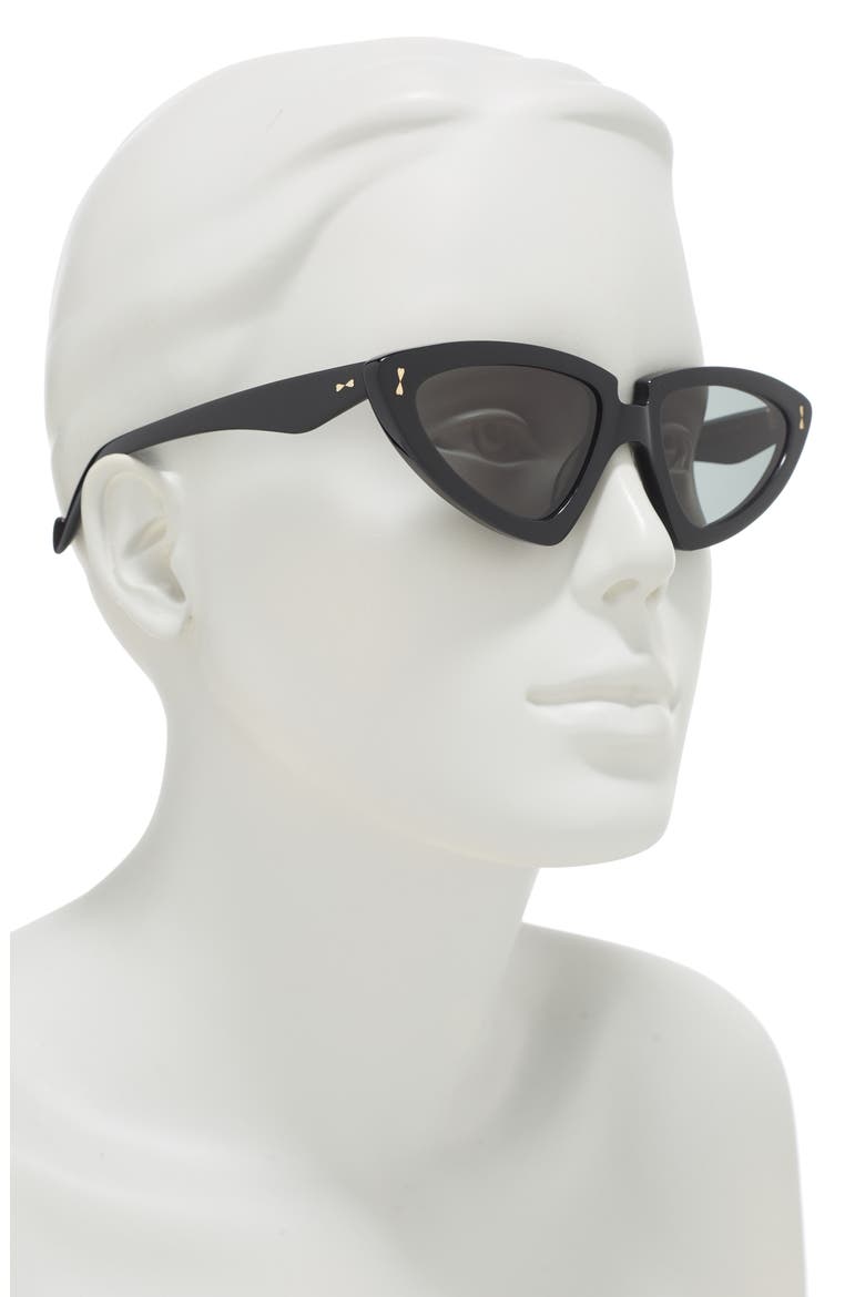 Verona 53mm Cat Eye Sunglasses, Alternate, color, BLACK / GREEN MONO