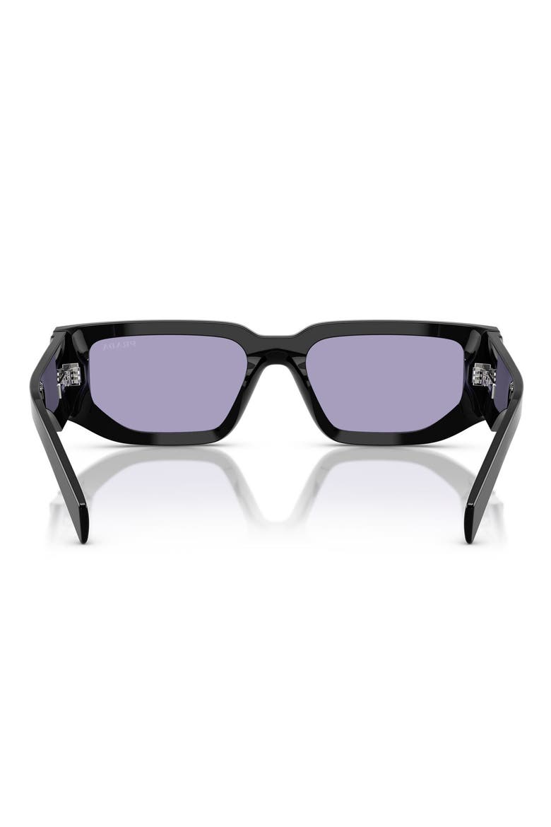 56mm Rectangular Sunglasses, Alternate, color, BLACK / VIOLET