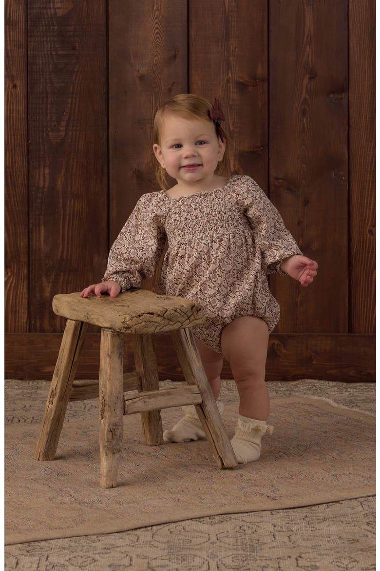 Kids' Adelaide Smocked Romper, Alternate, color, NATURAL