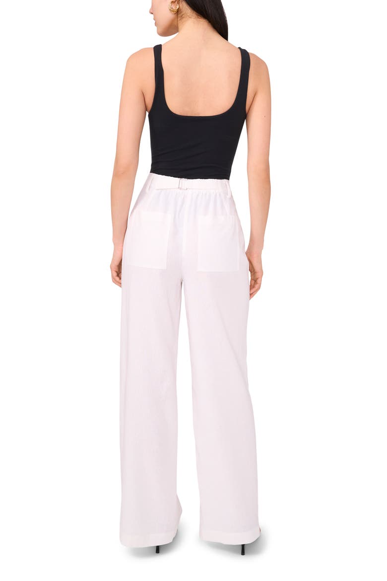 Linen Blend Pants, Alternate, color, ULTRA WHITE