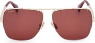 Max Mara 59mm Pilot Sunglasses