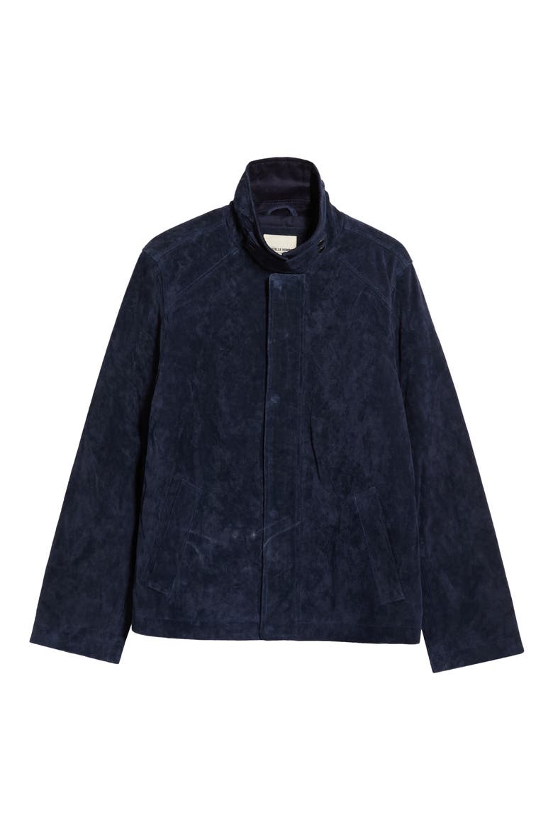 Leather Stable Jacket, Alternate, color, NAVY