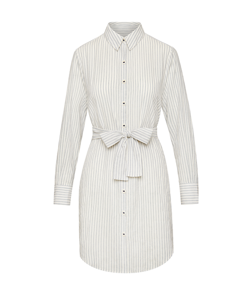 Ansea The Gauze Button Down Dress In White