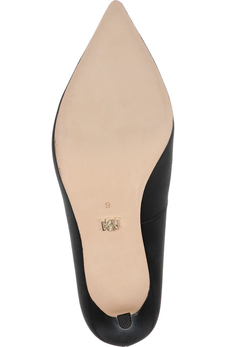 Badgley Mischka Collection Verna Chain Ankle Strap Pointed Toe Pump, Alternate, color, Black Satin