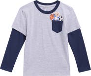 Andy & Evan Kids' Two-Fer Long Sleeve Tee