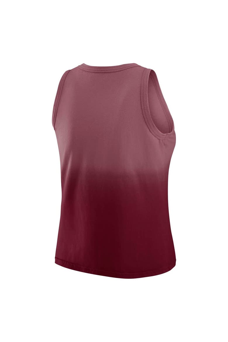 Women's WEAR by Erin Andrews x Gracie Hunt Burgundy Washington Commanders Ombre Tank Top, Alternate, color, Burgundy