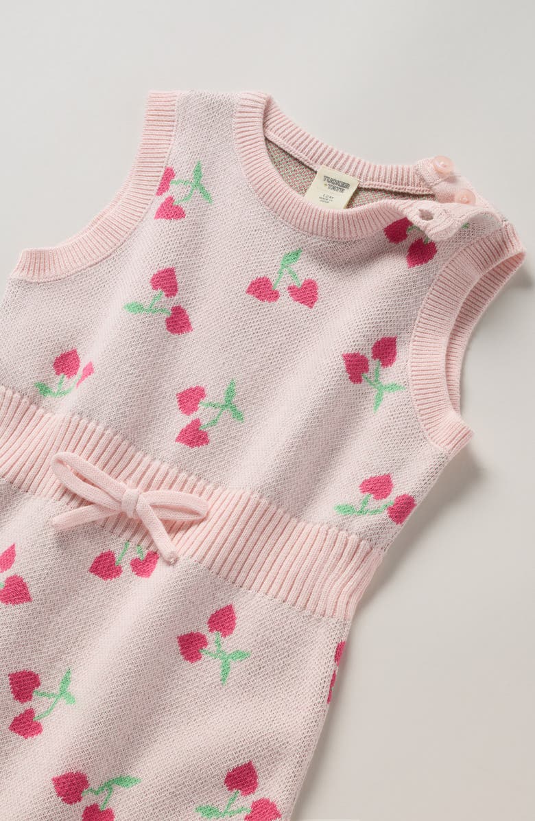 Tucker + Tate Ribbed Waist Cotton Romper, Alternate, color, Pink Balm Cherry Hearts