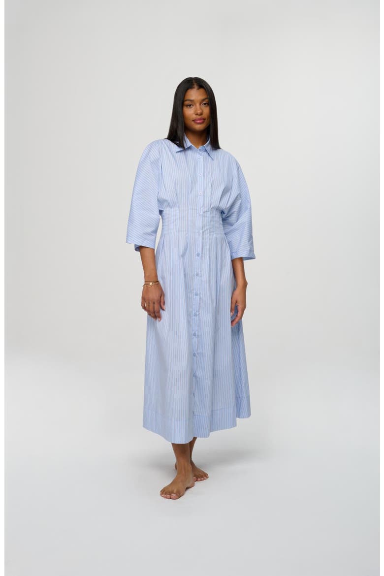 Liana Dress, Alternate, color, Light Blue Stripe