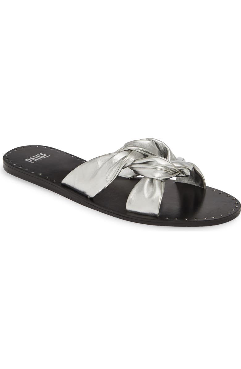 PAIGE Elle Twist Vamp Slide Sandal, Main, color,
