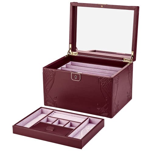 Wolf Liberty Large Jewelry Box In Burgundy