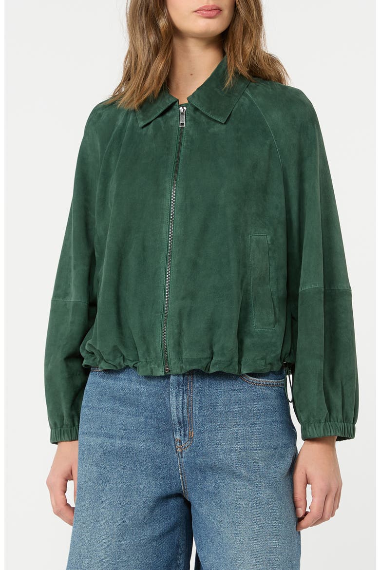 Zuppa Suede Jacket, Main, color, DARK GREEN