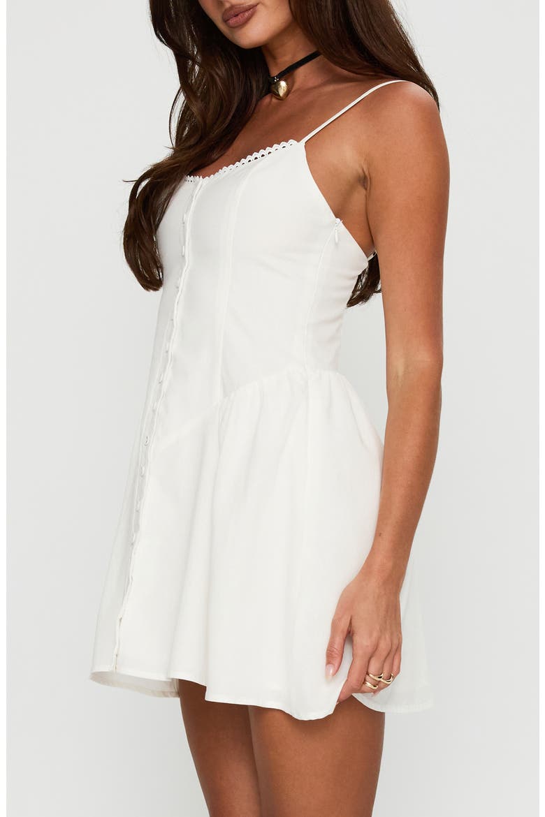 Toulouse Cotton Mini Sundress, Alternate, color, WHITE