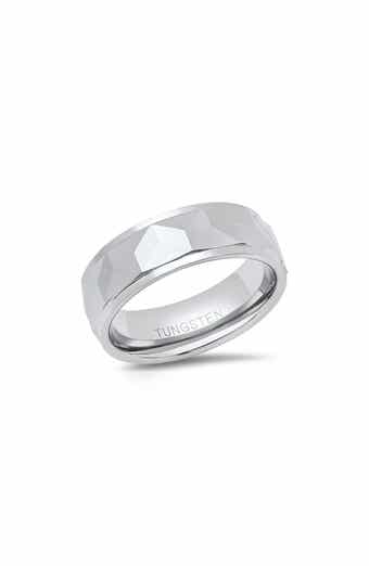 Men's Faceted Tungsten Ring