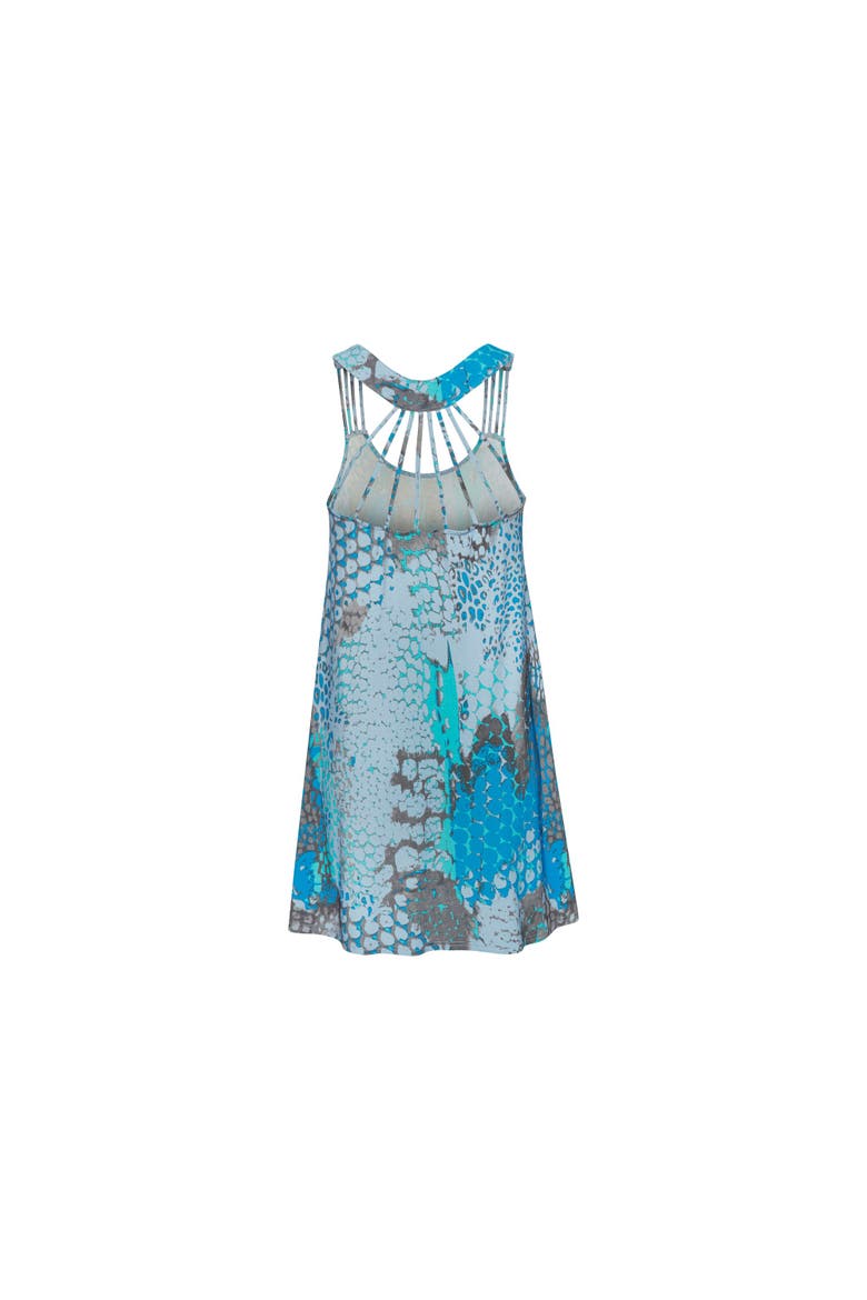 Strappy Detail Dress, Alternate, color, Blue Multi