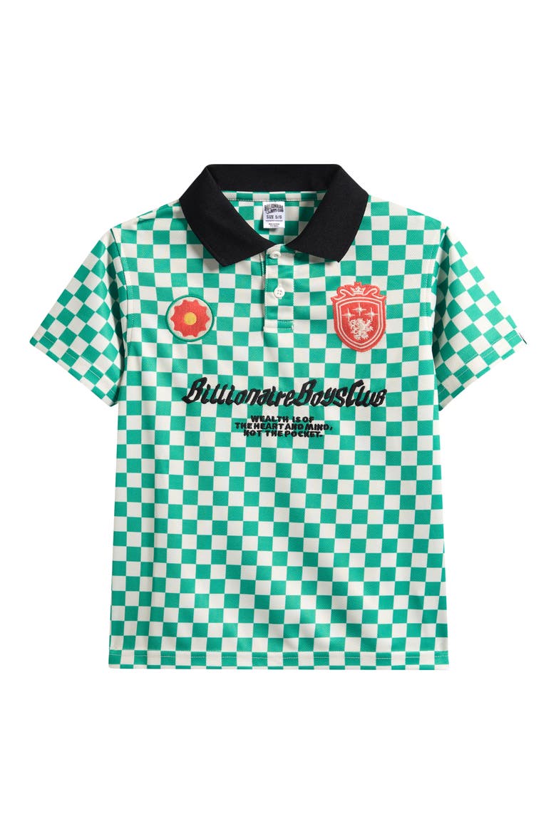 Kids' Bogey Check Polo Shirt, Main, color, WHITE ASPA