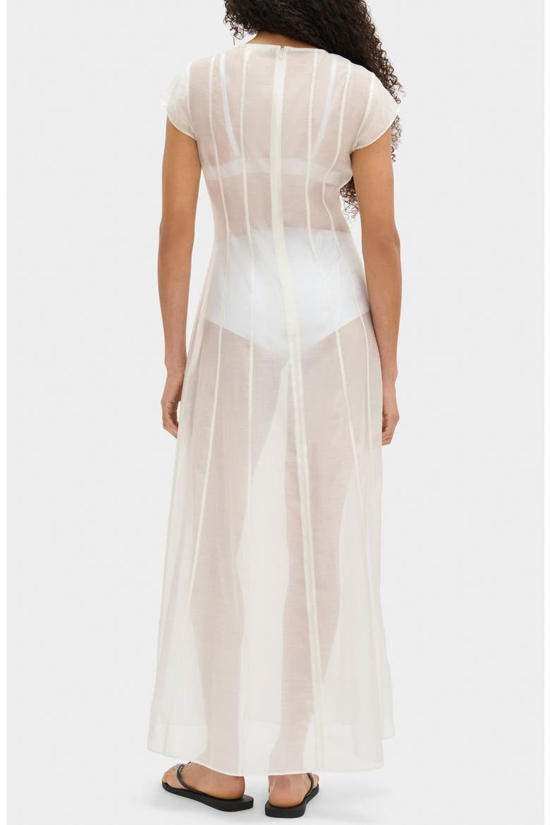 Carly Semisheer Maxi Dress, Alternate, color, WHITE