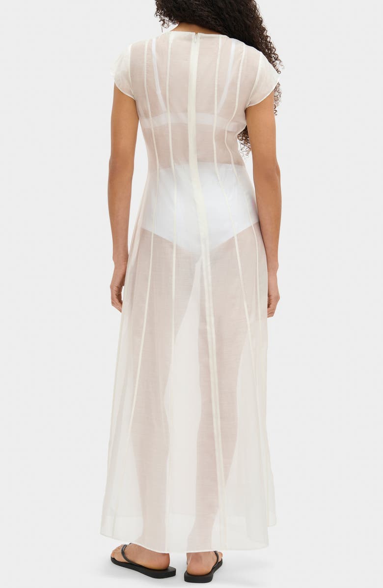 ALIGNE Carly Semisheer Maxi Dress, Alternate, color, White
