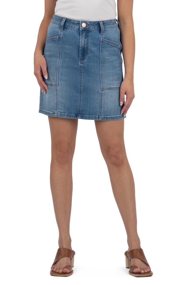 KUT from the Kloth Hayden Patch Pocket Denim Skirt, Main, color,
