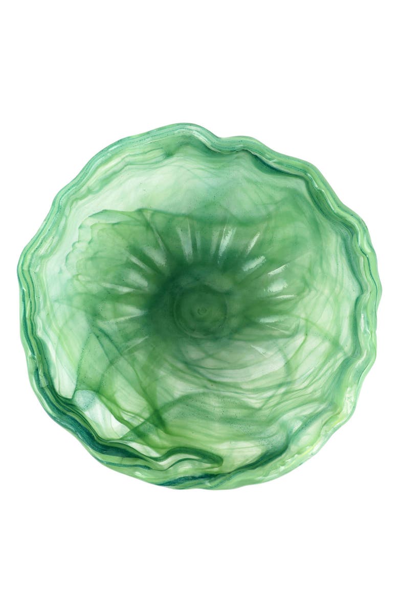 VIETRI Onda Green Glass Small Bowl, Alternate, color, Green