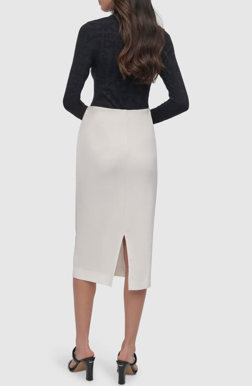 Dkny Pull-on Pencil Skirt In Ivory