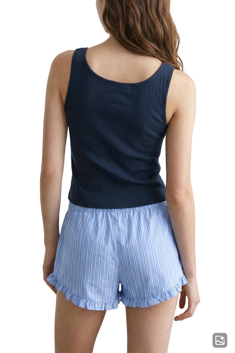 Short Cotton Pajamas, Alternate, color, NAVY