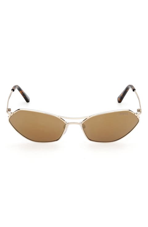 Geometric 54mm Sunglasses