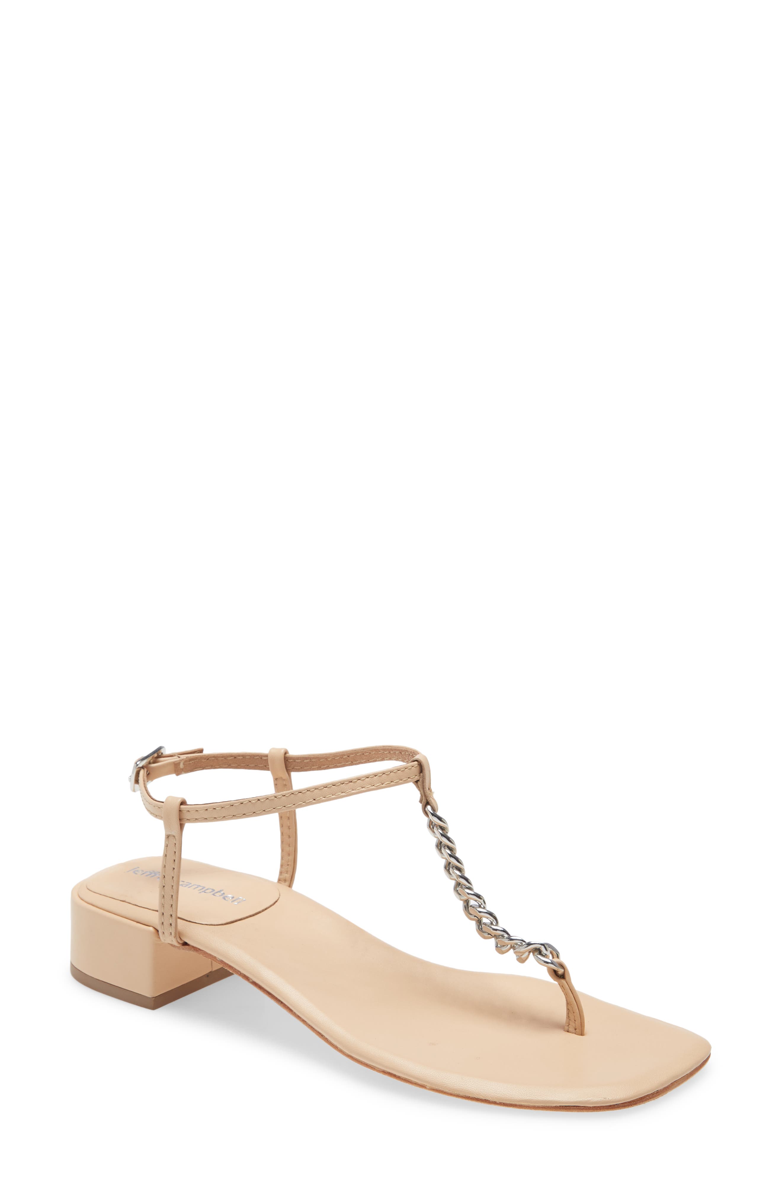 Chain Sandal, Main, color, NATURAL SILVER