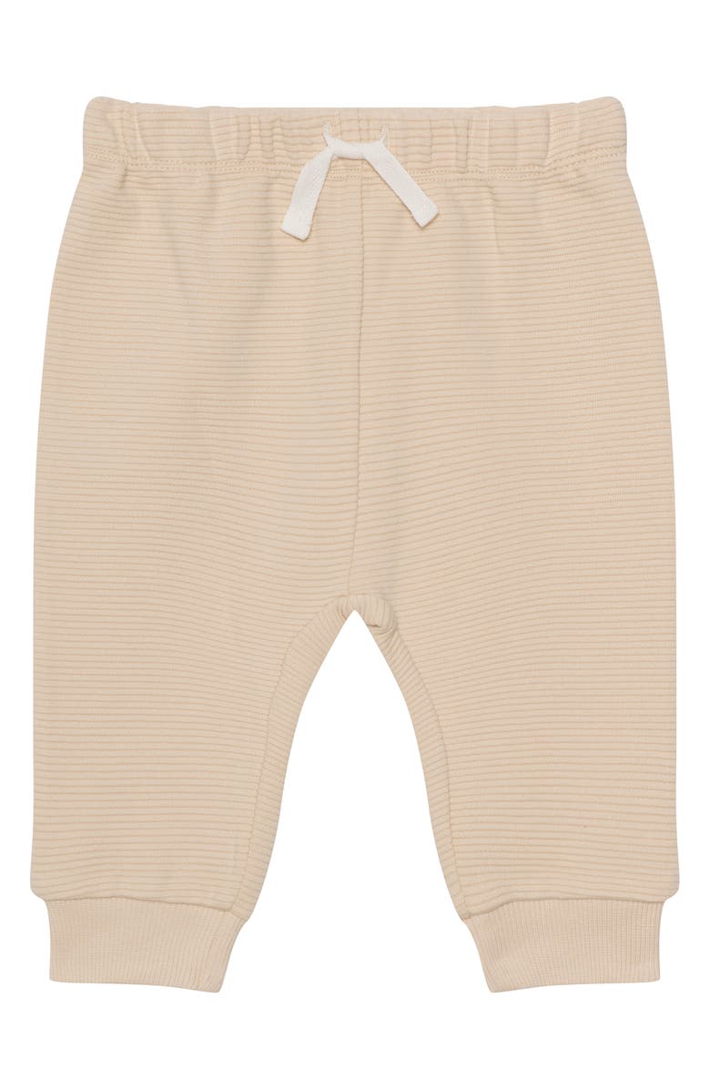 PL Baby by Petit Lem Fox Stripe Top, Joggers & Socks Set, Alternate, color, Chestnut