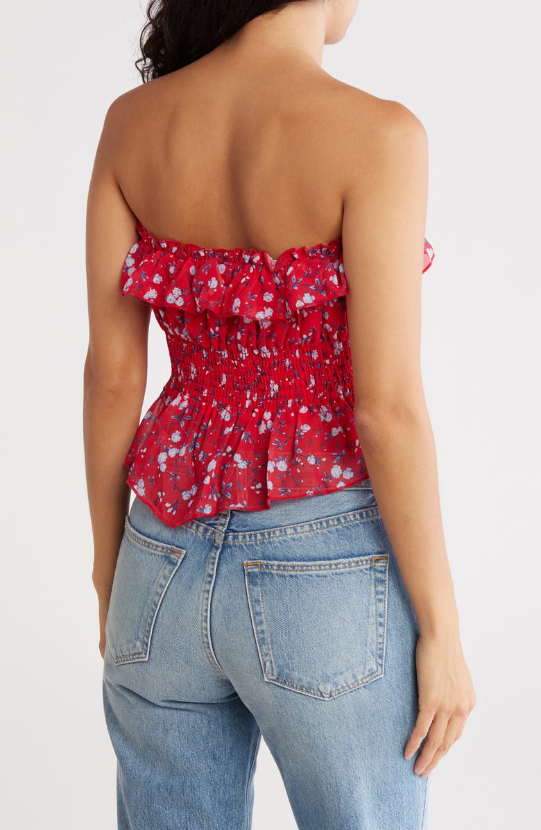 Madden Girl Smocked Waist Convertible Halter Top, Alternate, color,