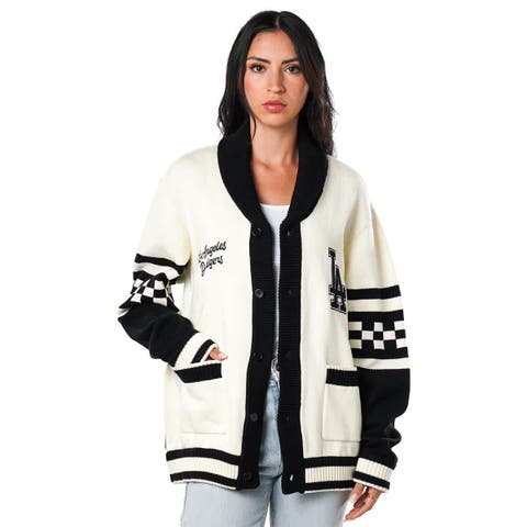 売れ筋商品|||コロシアム ニット&セーター アウター レディース Women's Cream Michigan Wolverines Wild Collective Button-Up Jacquard Sweater Cream Unisex The Wild Collective Cream Michigan Wolverines Wild