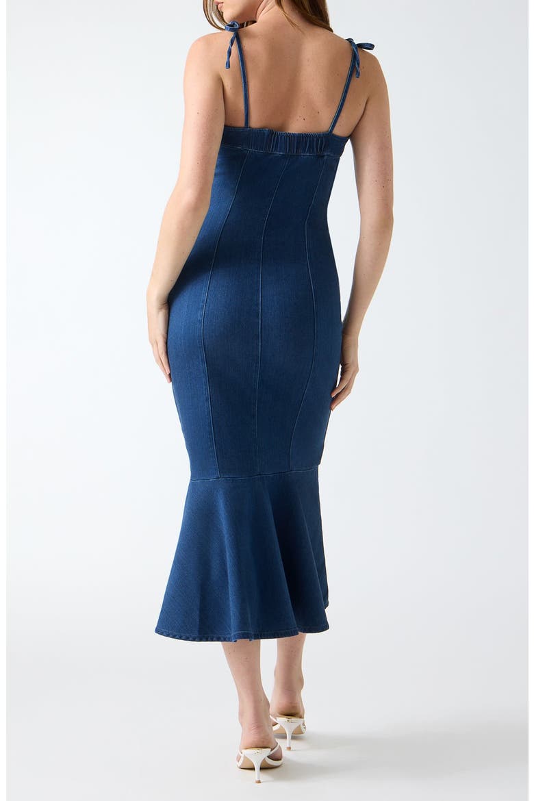 Natty Trumpet Hem Denim Dress, Alternate, color, SNK1-BRIGH