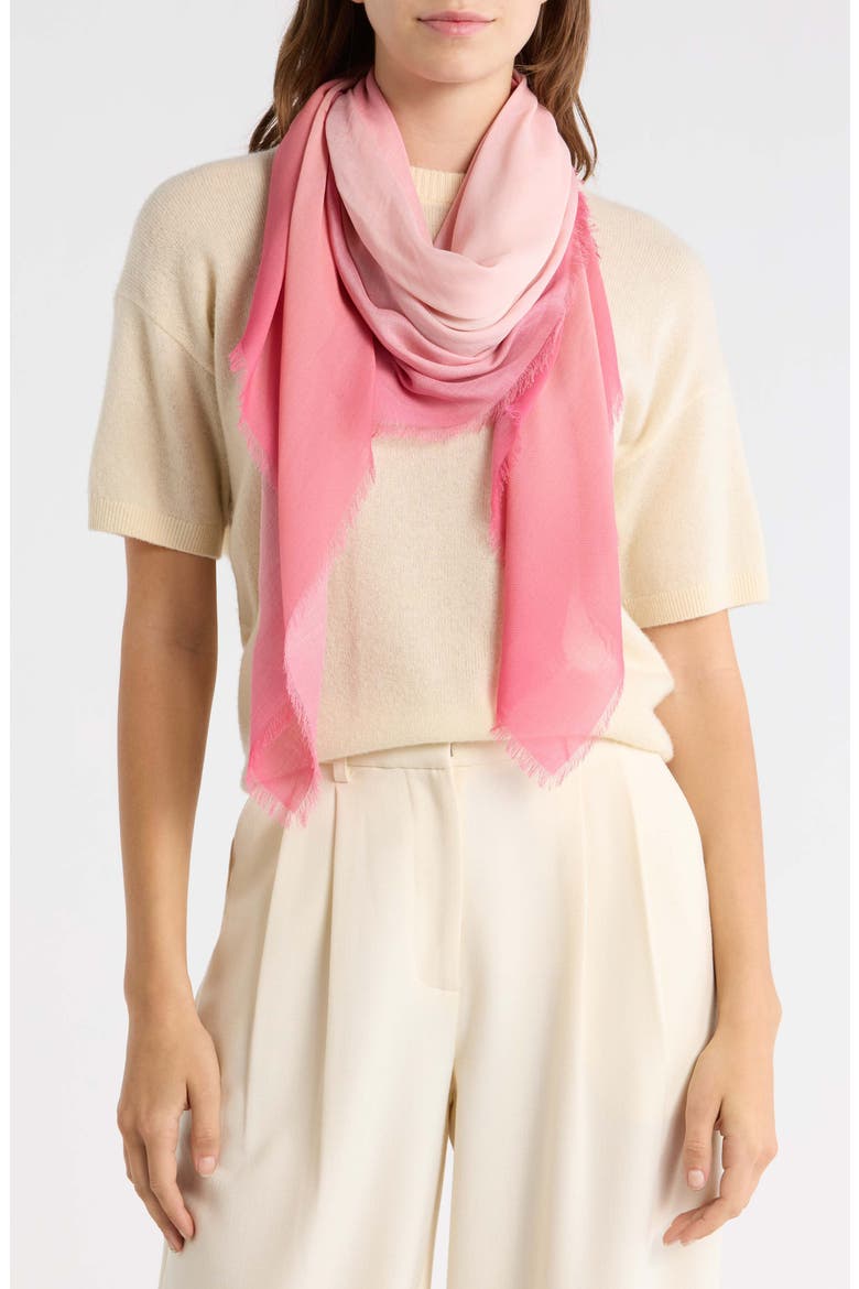 Ombré Scarf, Main, color, PINK OMBRE