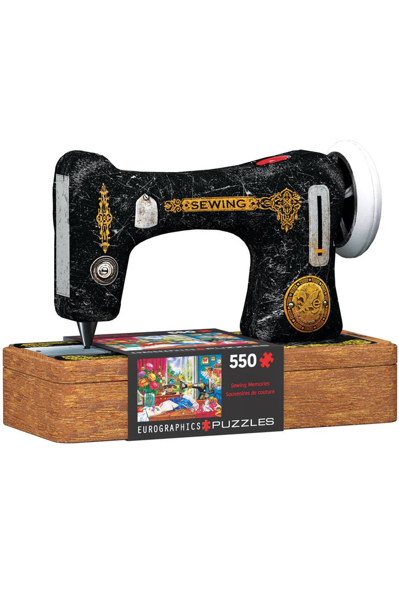 Puzzle Tin Sewing Memories 550 Piece Jigsaw Puzzle, Main, color, Multicolored