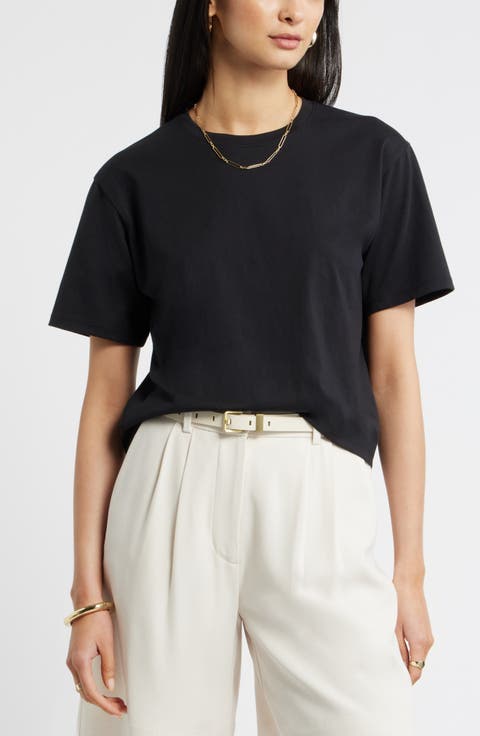Relaxed Fit Pima Cotton Crewneck T-Shirt