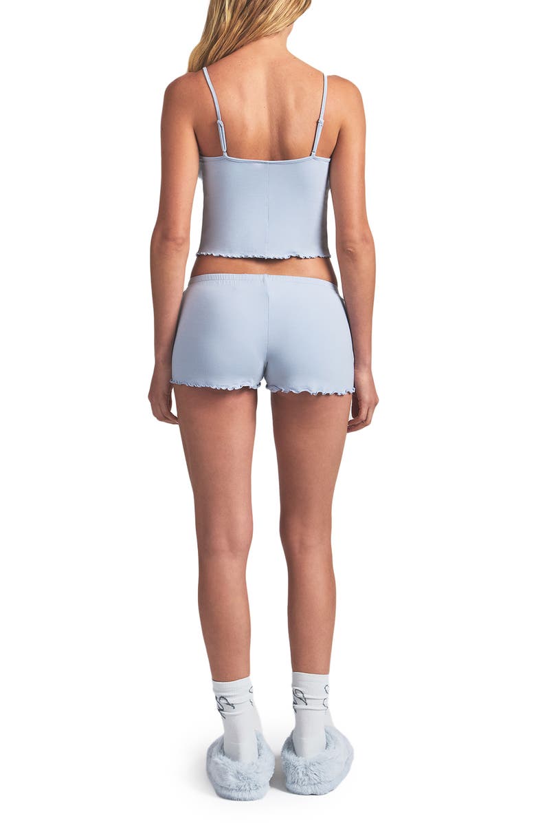 SKIMS Sleep Crop Camisole Pajamas, Alternate, color, Zen Blue