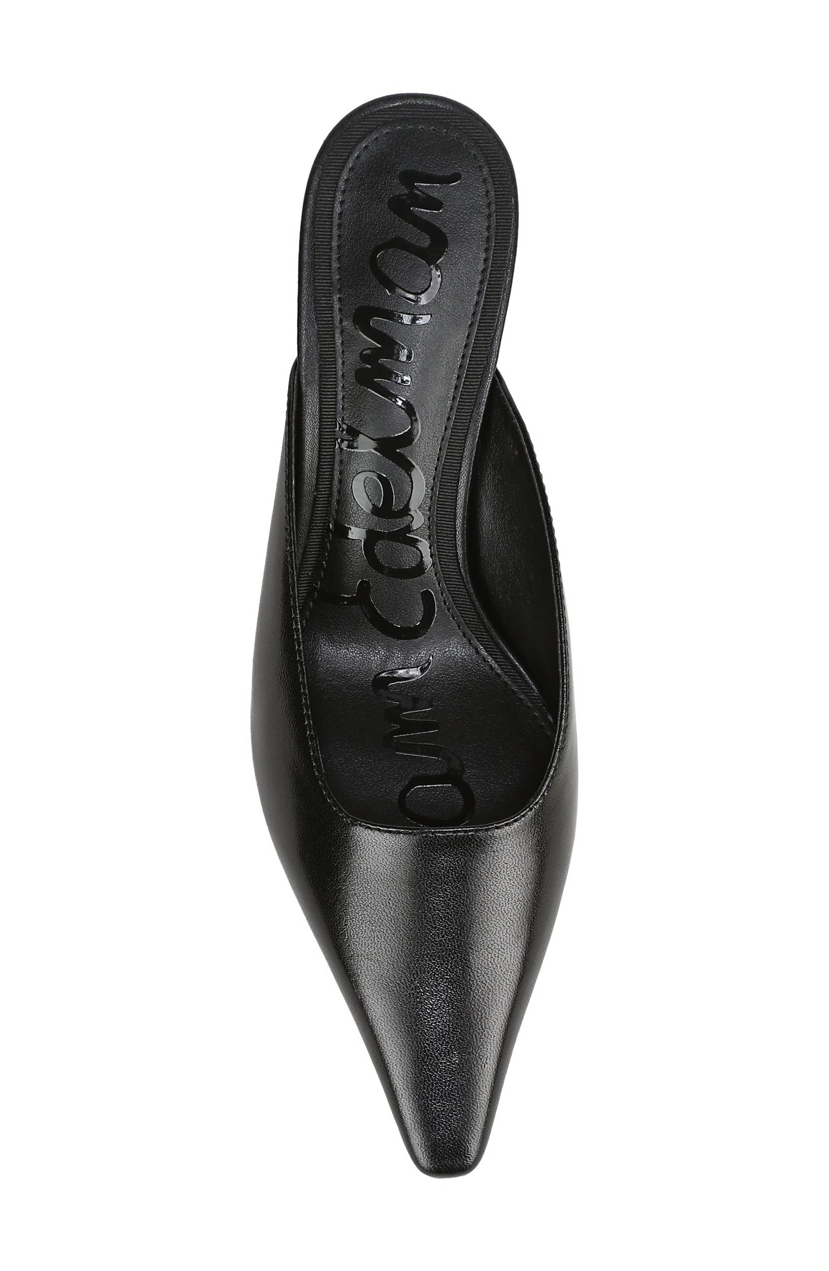 Brandy Pointed Toe Mule, Alternate, color, BLACK