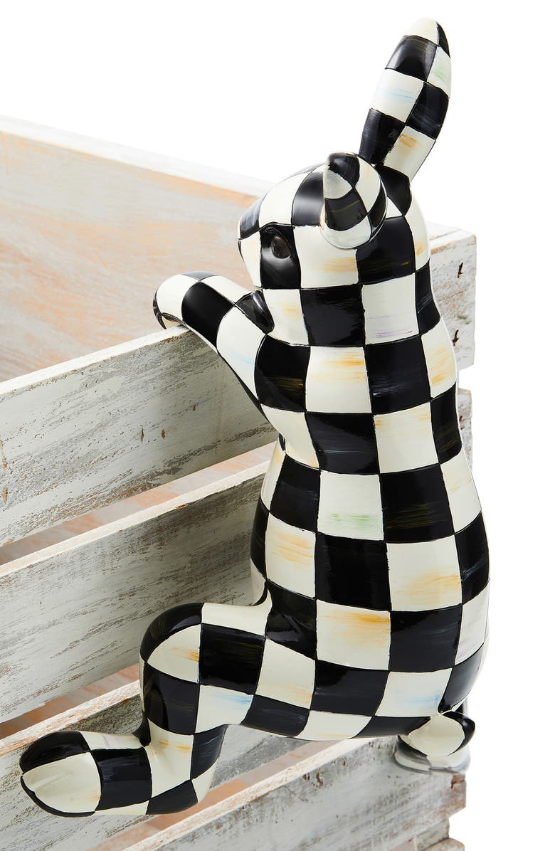MACKENZIE CHILDS Courtly Check Bunny Fence Climber, Main, color, Black
