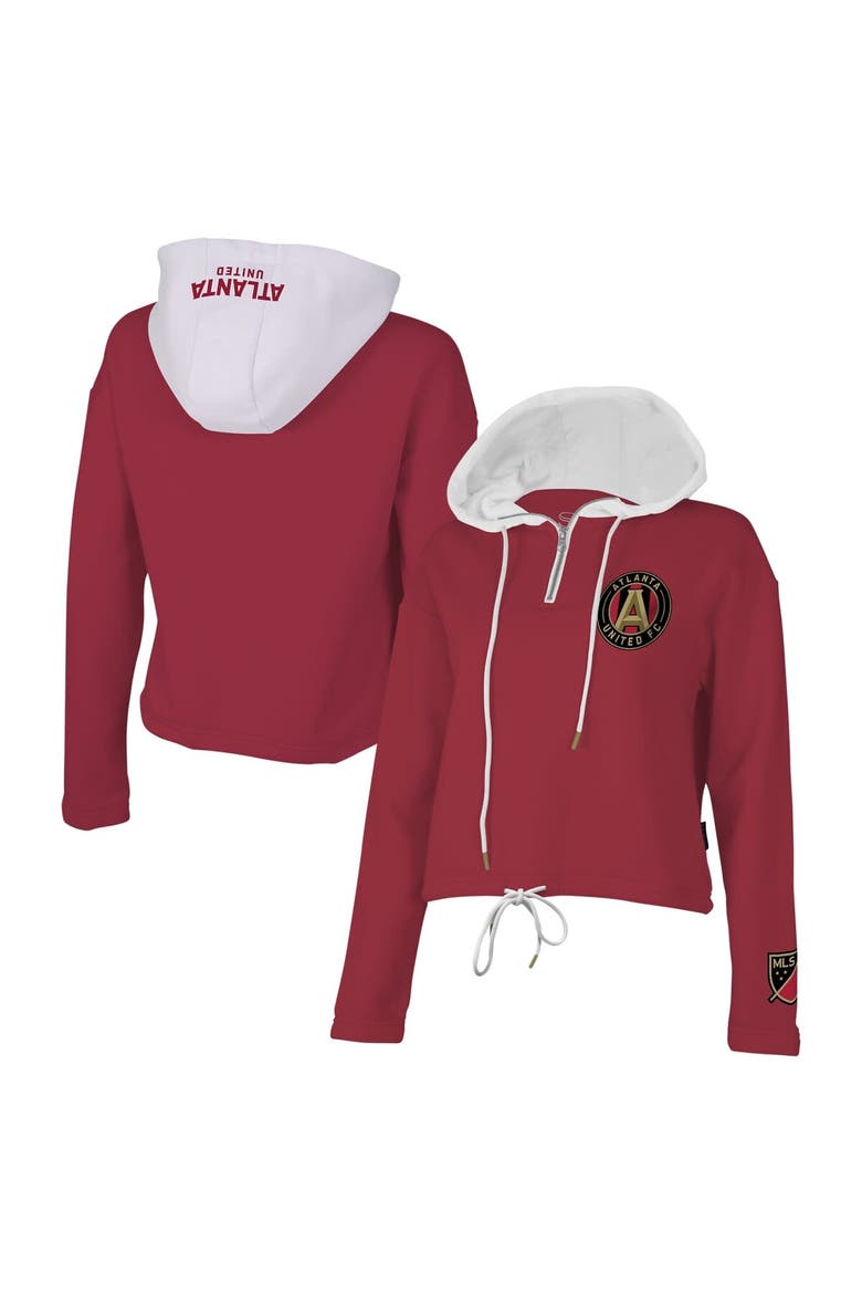 Women's Stadium Essentials Red Atlanta United FC Game Plan Quarter-Zip Hoodie, Alternate, color, Red