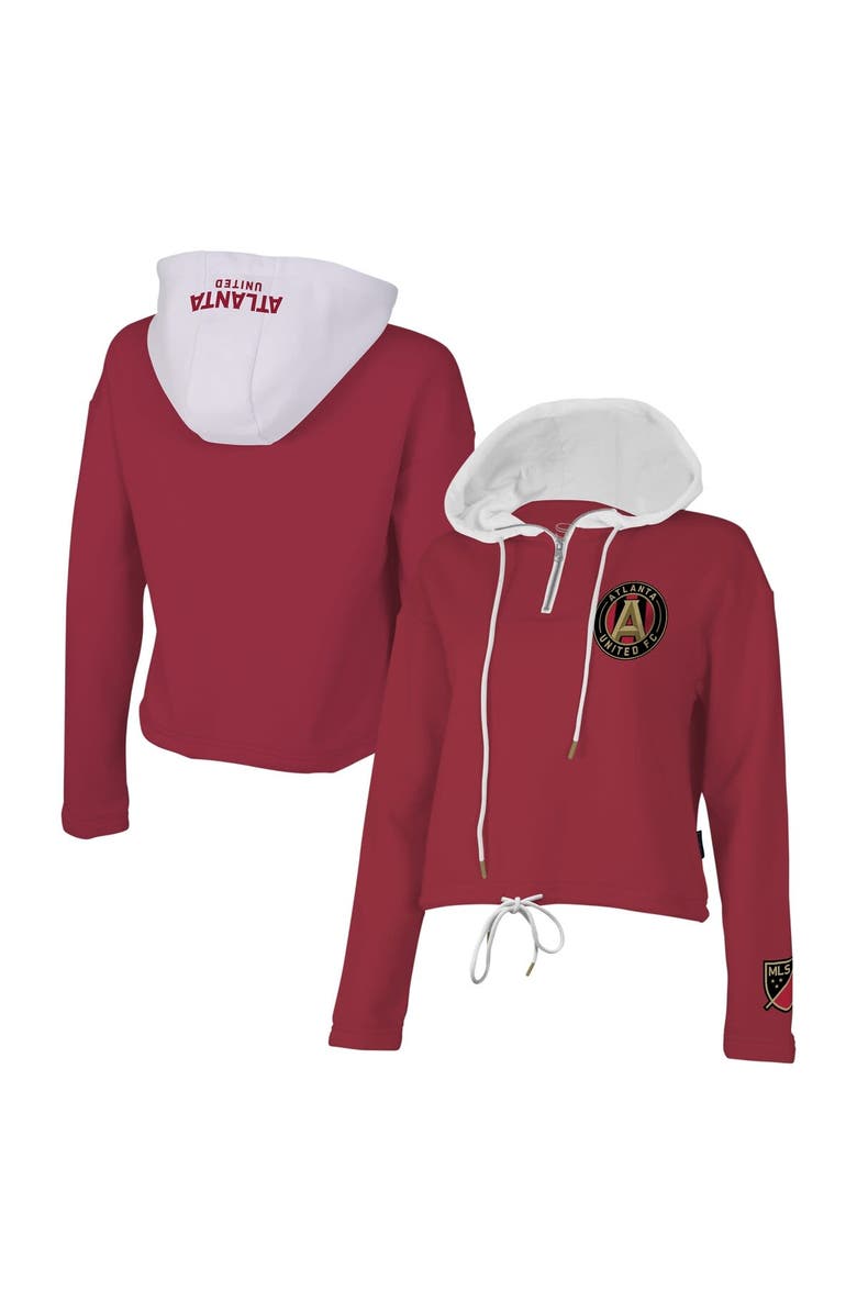 Stadium Essentials Women's Stadium Essentials Red Atlanta United FC Game Plan Quarter-Zip Hoodie, Alternate, color, 