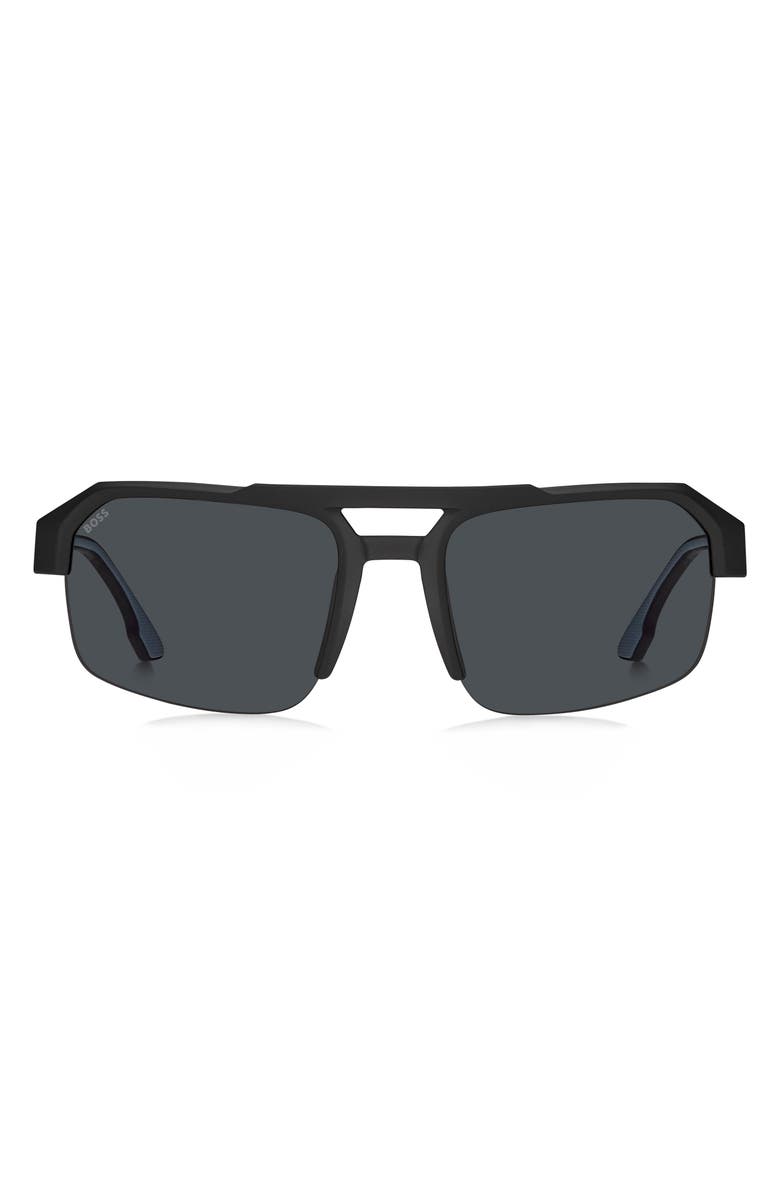 BOSS 64mm Sunglasses, Main, color, Black/ Grey
