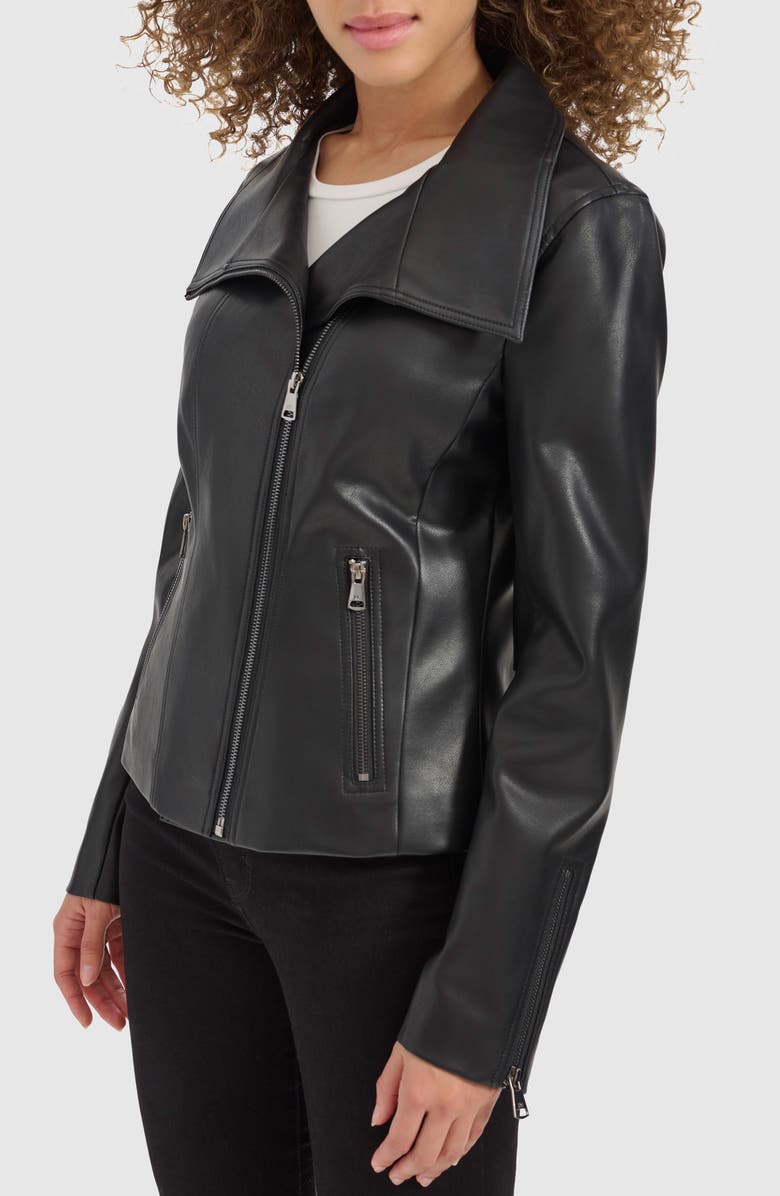 Kenneth Cole New York Faux Leather Zip Jacket, Alternate, color, 