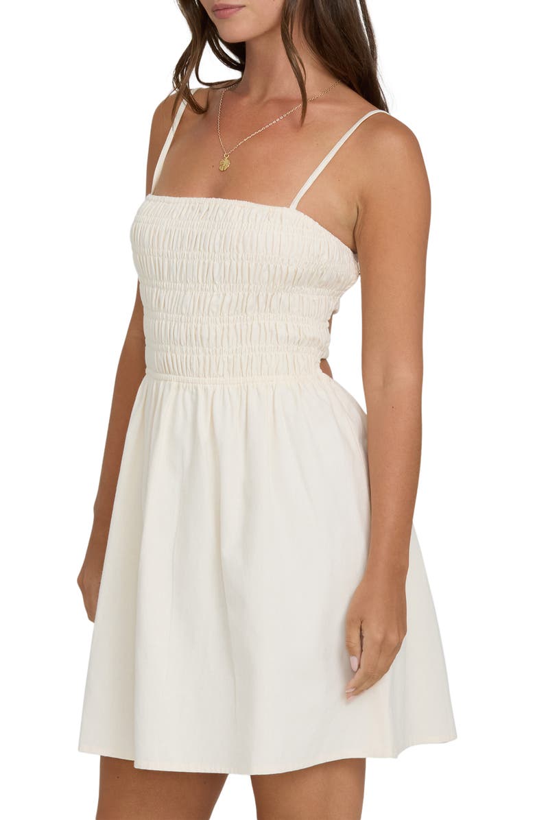 Billabong Suns Out Fit & Flare Minidress, Alternate, color, White Cap