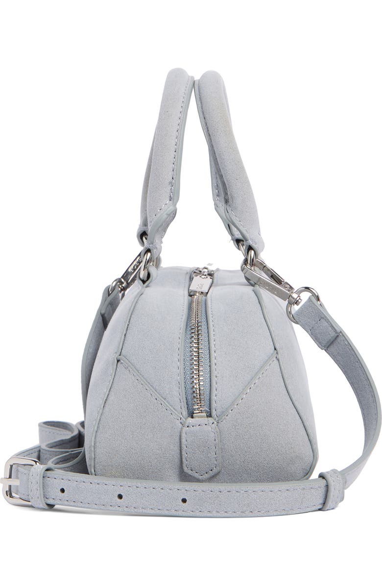 BCBG Faux Suede Barrel Shoulder Bag, Alternate, color, Sky Blue