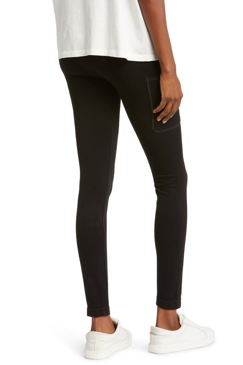 Smooth Out Seamless Maternity Leggings, Alternate, color, BLACK