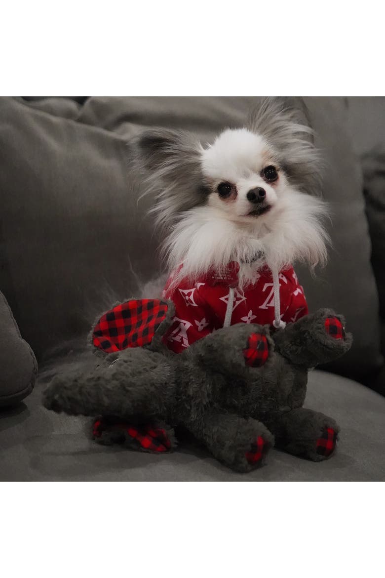 Plush Dog Toy, Alternate, color, Multicolored