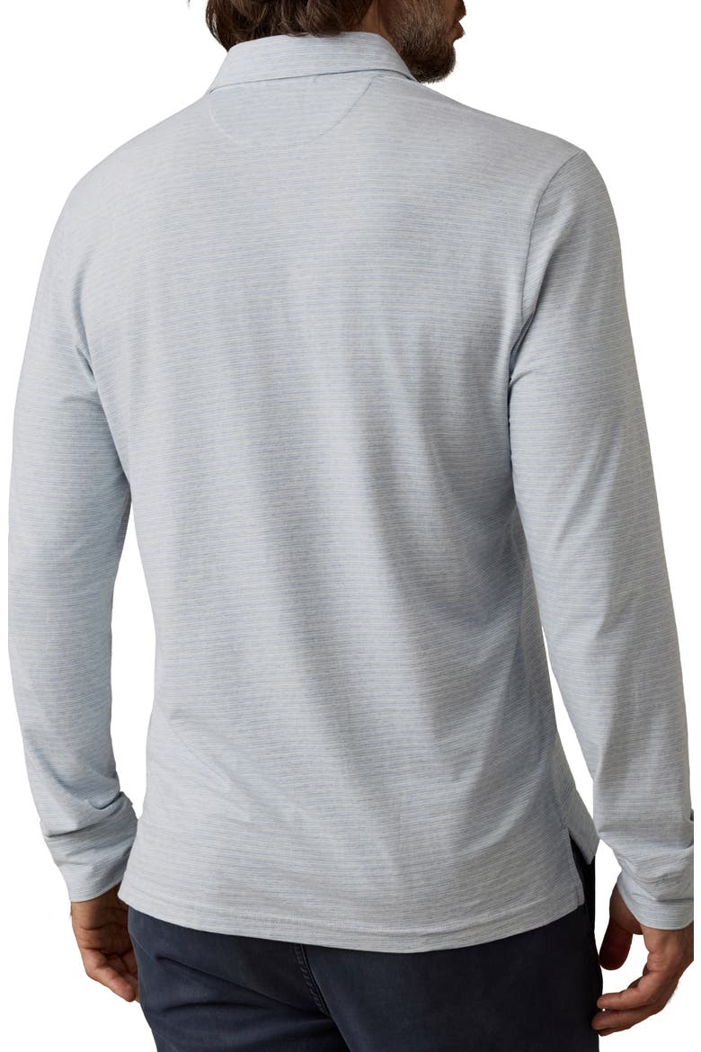 Movement Stripe Long Sleeve Polo, Alternate, color, PEBBLE SHORE STRIPE