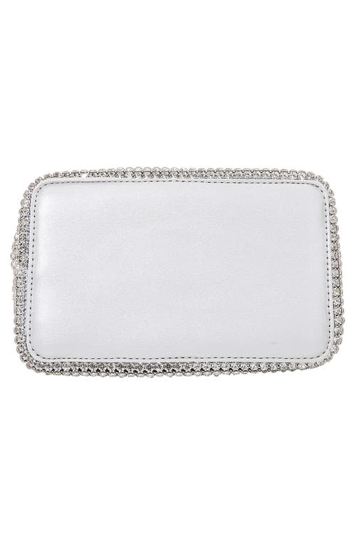 Berness Rhinestone Ring Handle Bag In Silver