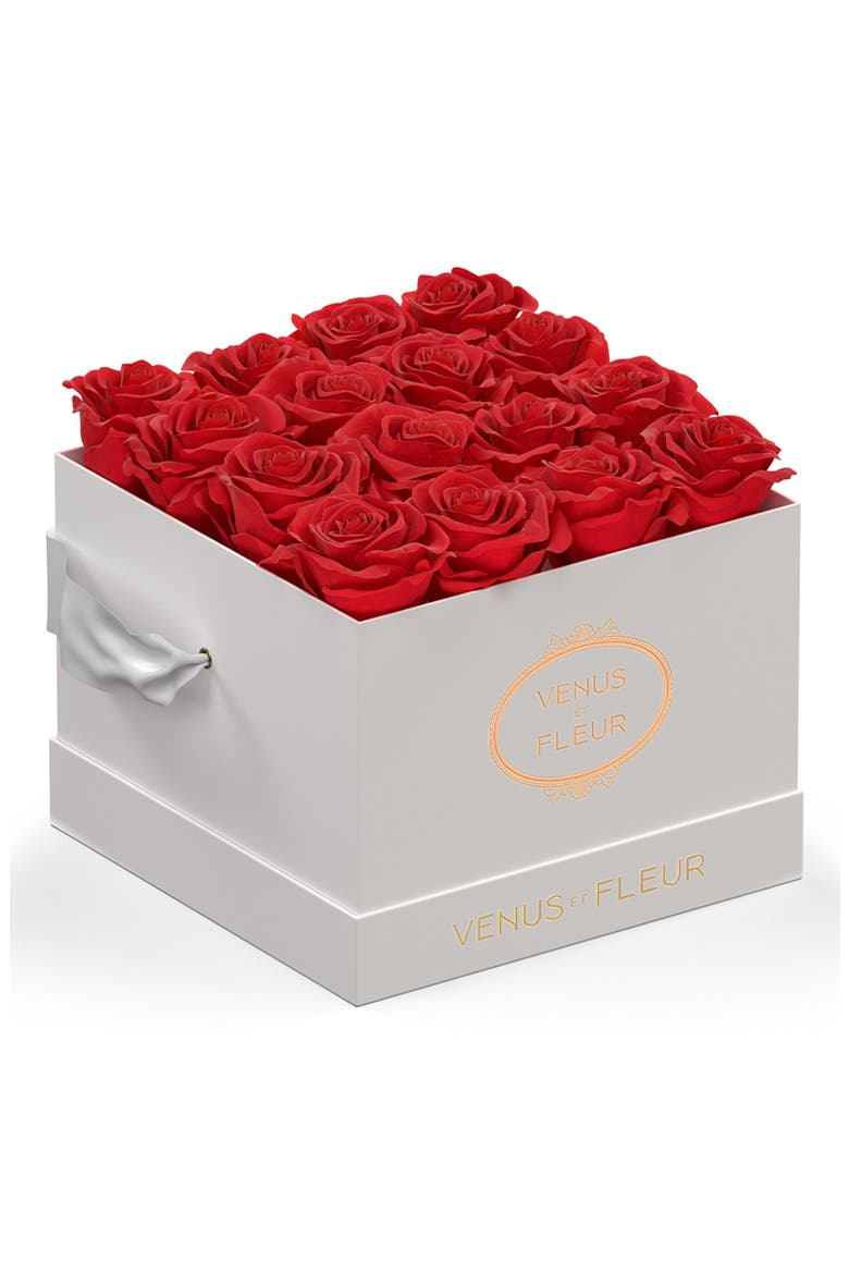 Classic Small Square Eternity Roses, Main, color, RED